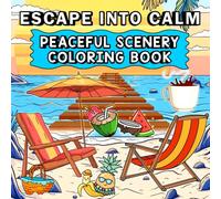 Escape into Calm: Peaceful Scenery Coloring Book: A Bold and Easy Coloring Book for Kids, Teens, Adults, and Seniors to Relax, Create, and Dream