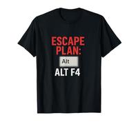 Escape Plan Alt F4 Maglietta Divertente di codifica Maglietta
