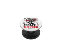 Escape The Feed Digital Detox Cyber Glitch Arte distopica PopSockets PopGrip Adesivo