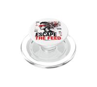 Escape The Feed Digital Detox Cyber Glitch Arte distopica PopSockets PopGrip per MagSafe