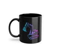 Escavatore a corda Guida Escavatore Tazza di caffè | Escavatore cingolato Excavator Escavatore Tazza Nero (06419C)