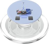 Escavatore blu dalla parte anteriore PopSockets PopGrip per MagSafe