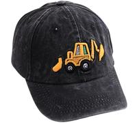 Escavatore Cappello da Baseball, Auto Cappello Bambino Cappellino da Baseball Estivo per Bambini Cappellino con Visiera Regolabile Hip-Hop Berretto da Baseball per Bambini, 2-8 Anni (Marrone)