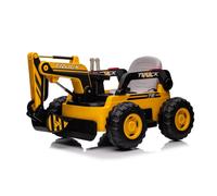 ESCAVATORE ELETTRICO PER BAMBINI 12V RUSPA TRUCK GIALLO E NERO