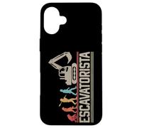 Escavatore Evoluzione Escavatorista per Cantiere Edilizia Custodia per iPhone 16 Plus