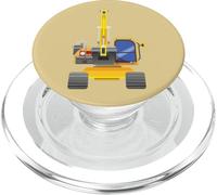 Escavatore giallo dalla parte anteriore PopSockets PopGrip per MagSafe