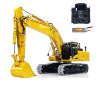 Escavatore idraulico radiocomandato in metallo 1/14 RTR Aoue PC500 RC Digger a 7 vie, valvola PL18EV Lite, batteria