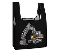 Escavatore Ingegneria Veicolo Camion Divertente Sacchetto Della Spesa Riutilizzabile Stampato Pieghevole Borsa Lavabile Tote Leggero Sacchetto di Immagazzinaggio con Maniglia