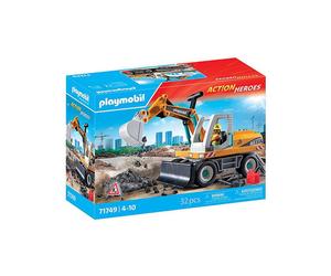 Escavatore Meccanico PLAYMOBIL 71749 con Operaio e Accessori Inclusi - Nouvo