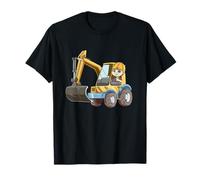 Escavatore per Bambini Simpatica Macchina da Cantiere Maglietta