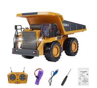 Escavatore radiocomandato per ragazzi, 2,4 Ghz RC Escavatore Veicoli da costruzione con luci ed effetti sonori, regalo di compleanno di Natale (camion con cassone ribaltabile)