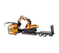 Escavatore RC Tirare Indietro Auto da Trasporto Giocattolo per Auto da Costruzione, Veicolo di Ingegneria Car Carrier Truck Macchinina Giocattolo per Ragazzi di 4, 5, 6, 7, 8 Anni, I Migliori(Stile 2)