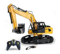 Escavatore telecomandato in lega, autocarro con cassone ribaltabile, bulldozer, modello radiocomandato, auto RC, veicolo da costruzione, giocattolo, batteria non inclusa