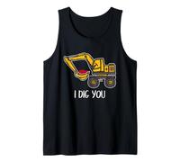 Escavatore Valentine Love Pun Construction I Dig You Canotta