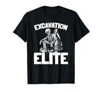 Escavatorista Squadra Edile Cantiere Manovratore Escavatore Maglietta