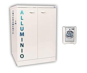 Escelsior Mobile Coprilavatrice e Copriasciugatrice, in ALLUMINIO, Impermeabile e per Alta Resistenza, da Esterno, PREMIUM, Design Moderno ed Elegante per Lavanderia e Bagno (L68xP68xH88)