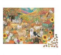 Escena de granja de otoño Puzzle Classico 1000 Pezzi Cartone Resistente Per Adulti & Bambini 12+, Sfida Difficile, Antistress & Decorazione Murale, Relax Definitivo 38x26cm/1000pcs