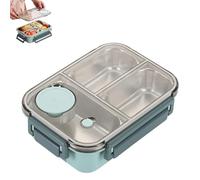 Escentio Lunch Box,Stainless Steel Portable Escentio Lunch Box with Divided Compartments, Large Capacity, for Office,Travel Field Lodgings (Green)