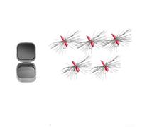 Esche a mosca legate a mano, 5 pezzi, taglia 14, esche per trota verde (14# rosso)