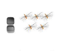 Esche a mosca legate a mano, 5 pezzi, taglia 14, esche verdi per trota (18# arancione)