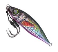 Esche a Passo Lento Esche Artificiali per la Pesca D'acqua Salata Jigs Metallici Verticali Incandescenti con Ami di Assistenza Jigs a Farfalla Stampa Esche da Pesca a Lancio per Tonno Kingfish Bluefin