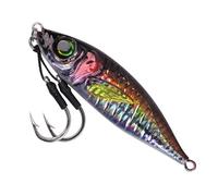 Esche a Passo Lento Esche Artificiali per la Pesca D'acqua Salata Jigs Metallici Verticali Incandescenti con Ami di Assistenza Jigs a Farfalla Stampa Esche da Pesca a Lancio per Tonno Kingfish Bluefin