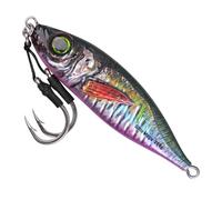 Esche a Passo Lento Esche Artificiali per la Pesca D'acqua Salata Jigs Metallici Verticali Incandescenti con Ami di Assistenza Jigs a Farfalla Stampa Esche da Pesca a Lancio per Tonno Kingfish Bluefin