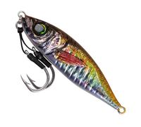 Esche a Passo Lento Esche Artificiali per la Pesca D'acqua Salata Jigs Metallici Verticali Incandescenti con Ami di Assistenza Jigs a Farfalla Stampa Esche da Pesca a Lancio per Tonno Kingfish Bluefin