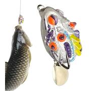 Esche a rana artificiali per la al bass - Artificiali morbide flessibili per la superficie | Imitazione Rana per al Persico | per tore di Pesce Gatto Luccio Predatori Outdoor Acqua e Salata