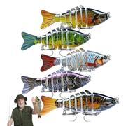 Esche animate - Accessorio per la pesca creativa per i tipi di acque di pesca, esche da pesca realistiche con esche di Nuovo | Esche di Nuoto Multi-giunine - 5 x Bait da pesca Nuotatore