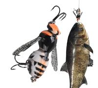 Esche Artificiali A Forma Di Ape Per Trote - Artificiale Riutilizzabile Con Amo | Strane Esche Per La Pesca,Per Bass, Trota, Pesce Persico, Lago, Fiume, Area Costiera, Bacino Idrico E Lungo Le Rive E