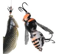 Esche Artificiali A Forma Di Ape Per Trote,Riutilizzabile Realistico Con Amo - Artificiale Walking Wasp,Ideale Per Fiumi, Laghi Artificiali, Zone Costiere, Lungo Le Rive, Bass, Trota E Persico