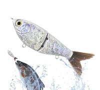 Esche artificiali da , 12 cm, esche artificiali con coda di fibra, esche morbide, esche per pesci predatori, per la | movimento a S realistico, in acciaio rumore, per