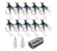 Esche Artificiali da Pesca 10 Esche Artificiali A Doppio Amo Per La Pesca | Cucchiaini Da Pesca Per Acque Dolci per Persico, Trota, Pesce Gatto, Acqua Salata e , Stagno, Riva, Kayak, Lancio, Outdo