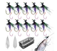 Esche Artificiali da Pesca 10 Pezzi Escche Da Pesca Ad Ami Doppi | Imitationi Da Pesca Simulate Per La Pesca In Mare Fiume Lago Kayak A A Bass Trote Pesci Gatti