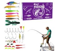 Esche Artificiali - Escche Piccole Realistiche - Kit Di Esche Morbide Per Acqua Salata | Per Acqua Salata Lago Barca Fiume Kayak Riva Salmone Pesce Gatto Pescatori