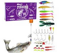 Esche Artificiali,Escche Piccole Realistiche | Set Di Artificiali Acqua Per Trota E Persico | Per Acqua E Salata Laghi Fiumi Barche Kayak Per Trote Pesce Gatto Salmone Pescatori