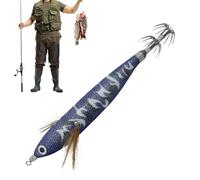 Esche artificiali in acqua salata | Gancio da pesca luminoso da 12 centimetri, con perline sonore e gancio per calamari luminescenti, per gamberetti gatto di mare pesce persico trota pesce gatto pesca