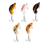 Esche Artificiali - Kit Esche Artificiali - Attrezzatura Attraente per Trota, Luccio, Pesce Gatto, Persico Sole, Salmone, per Uomini Sport, 5 Pezzi, per Acqua Salata e, a Forma di Gambero