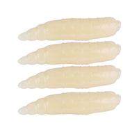 Esche Artificiali Morbide, 200pcs 17mm Piccolo Artificiale Realistico Maggot Grub Soft Lure Realistici Accessori Esche da Pesca