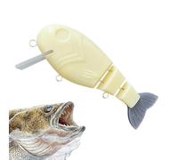 Esche Artificiali Non Dipinte | 12.5 Centimetri Jig Artificiale Galleggiante | Corpo A 3 Sezioni Esche Artificiali Per La,Per Lago Stagno Ruscello Costiero All Aperto Principiante Professionista Appa
