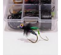 Esche Artificiali Per A Mosca | Artificiali Per Pesce Con Amo Doppio,Esche per Trote con Amo | Per Fiume Lago Torrente Acque Basse A Jig A Traina Lancio Acqua Salata