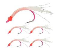 Esche Artificiali Per Al Persico,Set da 5 Esche Artificiali Fluorescenti - Escche da Coda Riflettente da 4.5 cm per Acque Dolci - Per tore Outdoor Acqua Salata Notte Persico Luccio Pesce Gatto