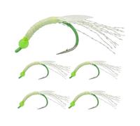 Esche Artificiali Per Al Persico | Set Di 5 Artificiali Con Coda A Riflesso Luminoso - Luminescenti Da 4.5 Cm Per La Notturna - Per tore Outdoor Acqua Salata Notte Persico Luccio Pesce Gatto