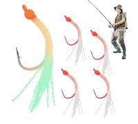 Esche Artificiali Per Al Persico - Set Di 5 Esche Artificiali Luminescenti - Escche da Coda Riflettente da 4.5 cm per Acque Dolci - Per La In Acqua Salata Durante La Notte Per Persico Gambero E Crappi