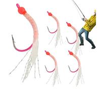 Esche Artificiali Per Al Persico,Set Di 5 Esche Con Coda Riflettente - Escche da Coda Riflettente da 4.5 cm per Acque Dolci,Per tori All'aperto Acqua E Vari Pesci Come Persico, Pesce Gatto E Luccio