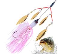 Esche Artificiali per in Acqua Salata,Artificial Bait con Gonna in Silicone - Esca con Paillettes, Accessori per Attività Ricreative in Fiume, Lago, Stagno e Acque Dolci e Salate