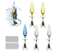 Esche Artificiali Per Persico,Esca Con Di Profondità - 5 Pezzi Esche A Vibratione Per Persico Crappie Trota Luccio Pesce Gatto Salmone Fiume Lago Torrente Palude Acqua
