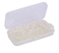 Esche artificiali per vermi Esche da pesca in silicone morbido con azione faretra per la pesca alla spigola 100 pezzi 6 cm Kit di attrezzatura ecologico bianco