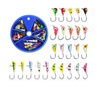 Esche Artificiali,Realistiche 25 Pezzi Luminescenti,Set Di Ami E Esche Per Crappie | Per Uomini Pescatori Trota Pesce Gatto Crappie Acqua Salata Kayak Mosca Surf Mare